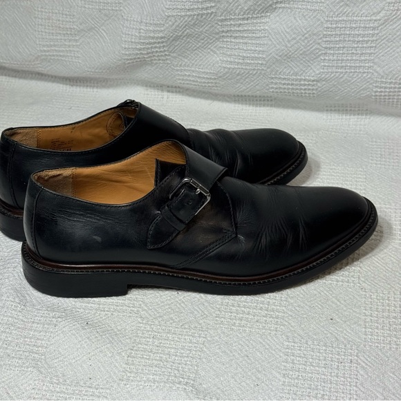 Coach New York Men’s Black Leather Oxfords with Buckle size 8.5 - Picture 1 of 9